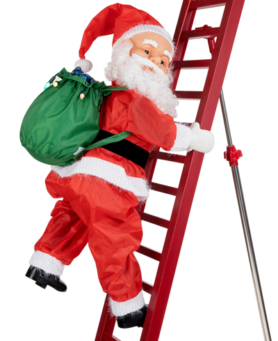 Mr. Christmas 10' Outdoor Climbing Santa Holiday Decor In Red