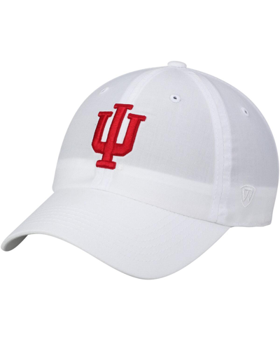 Top Of The World Men's  White Indiana Hoosiers Primary Logo Staple Adjustable Hat