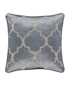 J Queen New York San Marino Embellished Decorative Pillow, 18" X 18" In Powder Blue