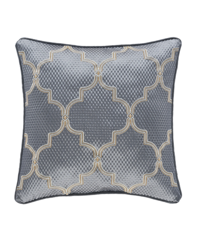 J Queen New York San Marino Embellished Decorative Pillow, 18" X 18" In Powder Blue