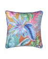 J By J Queen Hanalei Decorative Pillow, 18" X 18" In Turquoise