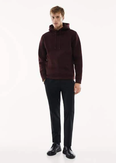 Mango Man Breathable Sweatshirt Structure Burgundy