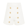 BALMAIN HIGH WAISTED 8 BUTTONS SHORTS