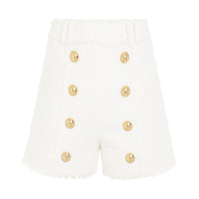 Balmain High Waisted 8 Buttons Shorts