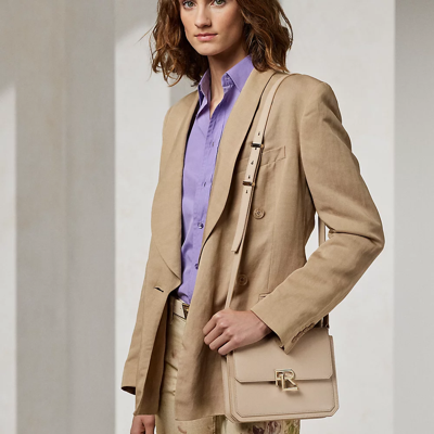Polo Ralph Lauren Rl 888 Flap Leather Crossbody Bag In Fawn