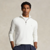 Polo Ralph Lauren Mesh-knit Cotton Quarter-zip Sweater In Deckwash White