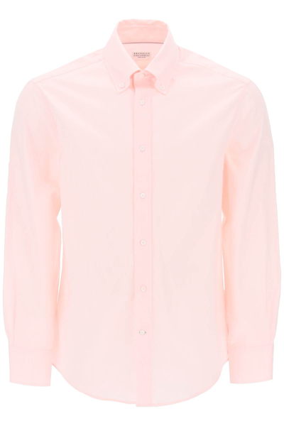 Brunello Cucinelli Slim Fit Shirt In Pink