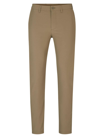 Hugo Boss Slim-fit Chinos In Easy-iron Four-way Stretch Fabric In Turquoise