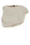 Entire Studios Sand Stretch Nylon Padded Boulder Top In Beige O Tan