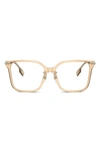 Burberry Elizabeth 52mm Square Optical Glasses In Brown