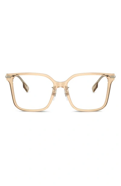 Burberry Elizabeth 52mm Square Optical Glasses In Brown