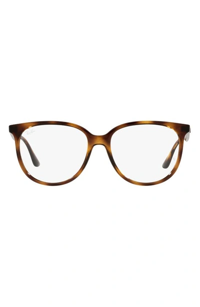 Ray Ban 52mm Square Optical Glasses In Havana