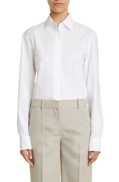 THE ROW DERICA COTTON BUTTON-UP SHIRT