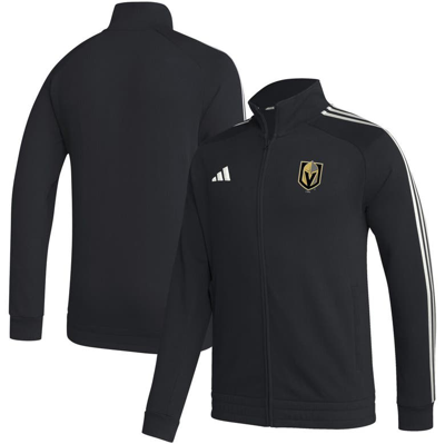 Adidas Originals Adidas  Black Vegas Golden Knights Raglan Full-zip Track Jacket