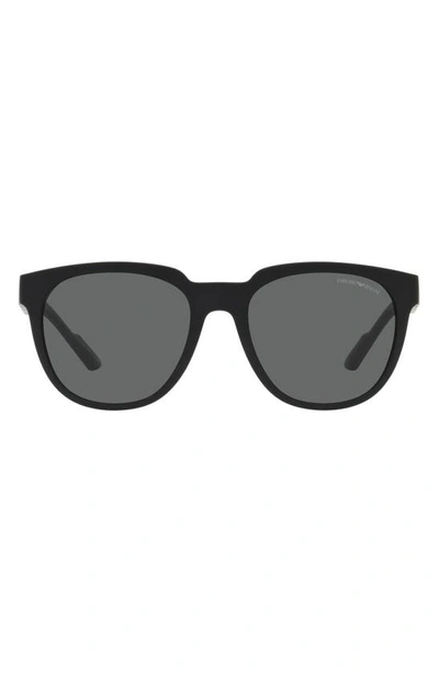 Emporio Armani 55mm Phantos Sunglasses In Matte Black