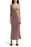 L AGENCE AKIYA SATIN TANK MAXI DRESS