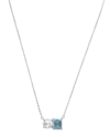 Suzy Levian Silver 5.00 Ct. Tw. Gemstone Toi Et Moi Necklace