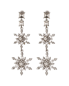 Eye Candy La Silver Snow Flake Star Drop Earrings