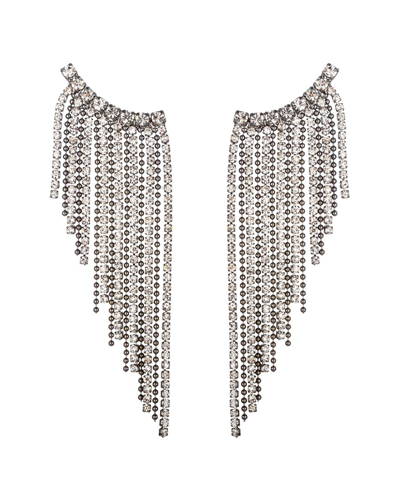 Eye Candy La Naples Fringe Statement Earrings In Metallic