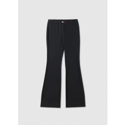 Tommy Hilfiger Womens Low Rise Flared Leggings In Black