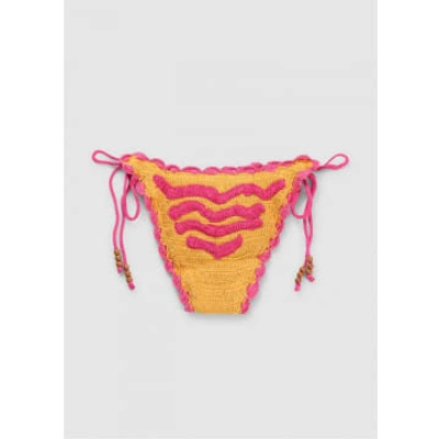 It's Now Cool Womens Sea Crochet Tri Bikini Bottoms In Sea-me In Pink