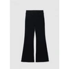 Frame Cotton Blend Jet Set Wide Leg Cropped Jeans In Sheen Noir In Black