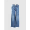 FREE PEOPLE WOMENS STRAIGHT UP BAGGY WIDE LEG JEANS IN RIVERSIDE BLUE
