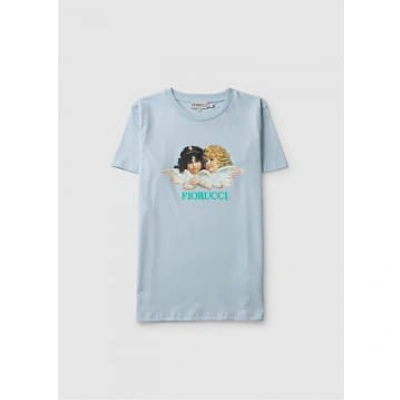 Fiorucci Womens Vintage Angels T-shirt In Pale Blue
