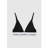 Calvin Klein Modern Cotton Unlined Triangle Bralette In Black In Black Fabric
