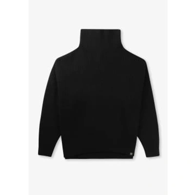 Belstaff Womens Eden Wool Mock Neck Jumper In Black