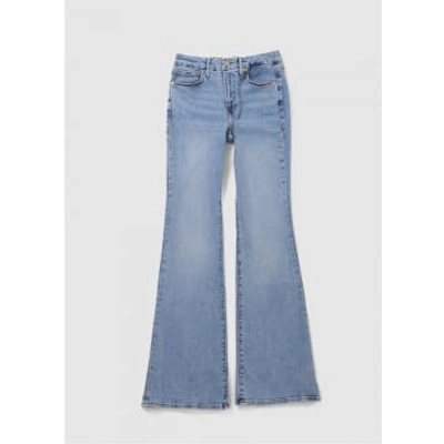 Good American Womens Good Legs Flare Jeans With Split Pockets In Indigo In Blue