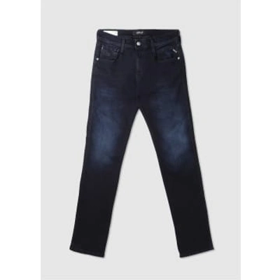 Replay Mens Anbass Recycled 360 Jeans In Dark Blue
