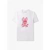 PSYCHO BUNNY MENS CHICAGO HD DOTTED GRAPHIC T-SHIRT IN WHITE