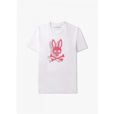 Psycho Bunny Mens Chicago Hd Dotted Graphic T-shirt In White