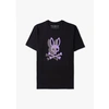 PSYCHO BUNNY MENS CHICAGO HD DOTTED GRAPHIC T-SHIRT IN BLACK