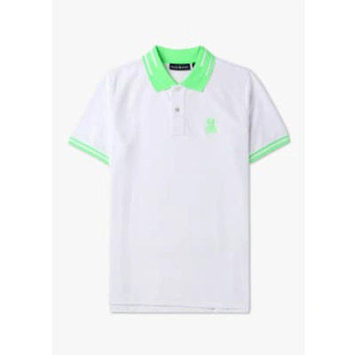 Psycho Bunny Mens Chester Pique Polo Shirt In White
