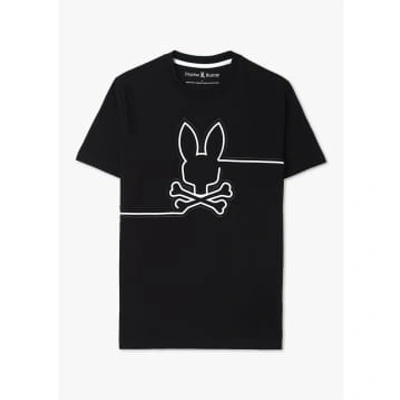 Psycho Bunny Mens Chester Embroidered Graphic T-shirt In Black