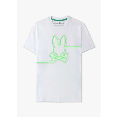 Psycho Bunny Mens Chester Embroidered Graphic T-shirt In White
