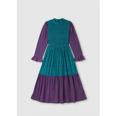 Olivia Rubin Womens Jules Ripple Print Maxi Dress In Ripple Mix In Purple