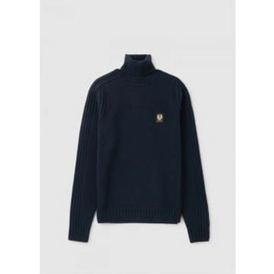 Belstaff Mens Watch Rollneck Sweatshirt In Dark Ink