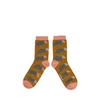 CATHERINE TOUGH LAMBWOOL ANKLE SOCKS IN MUSTARD BADGER FROM