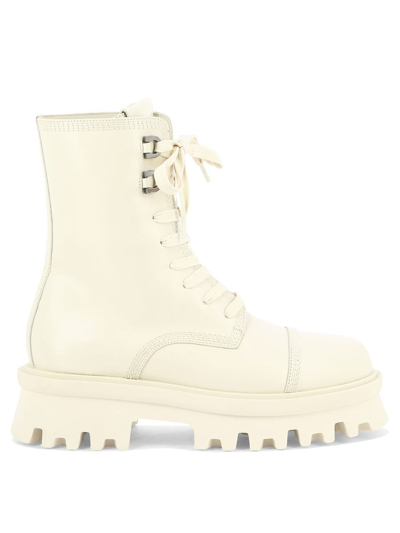 Ferragamo Kira Ankle Boots In White