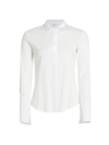 Rag & Bone Women's Ribbed Mix Media Button Down In White