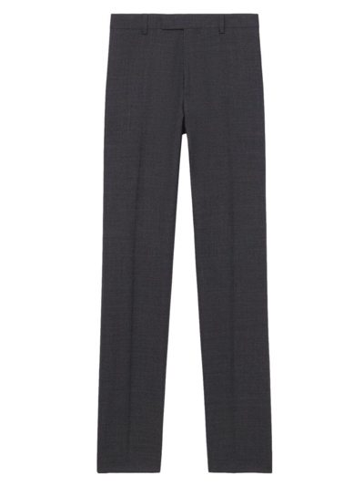 Sandro Berkeley Slim-fit Tapered Wool Trousers In Grey