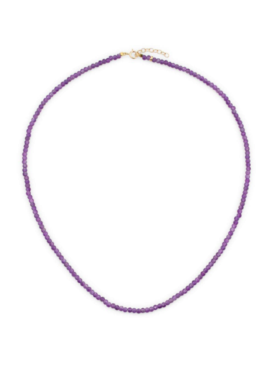 Jia Jia Women's Birthstone 14k Yellow Gold & Gemstone Beaded Necklace In Amethyst