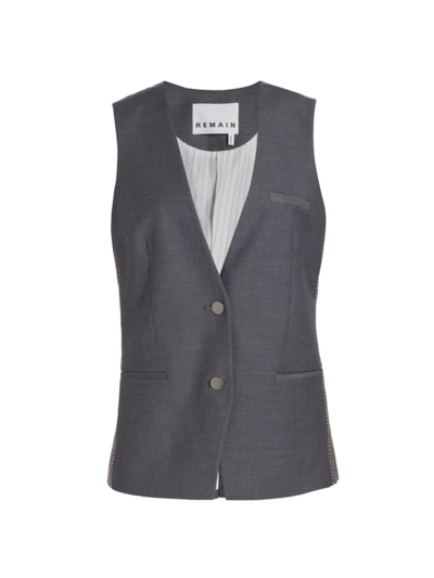 Remain Birger Christensen Women's Colorblocked Tailored Vest In Castlerock Comb