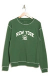 DESERT DREAMER NEW YORK TREE CREST GRAPHIC PULLOVER SWEATER