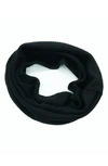 Portolano Popcorn Stitch Infinity Scarf In Black