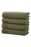 WOVEN & WEFT DIAMOND TEXTURED 6-PACK COTTON TOWELS