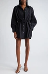 ALEXANDER WANG LAYERED LONG SLEEVE MINI SHIRTDRESS